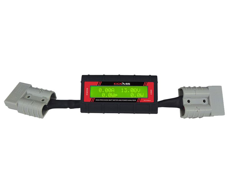 KICKASS Digital DC Watt Meter for Portable 12V Solar Panels